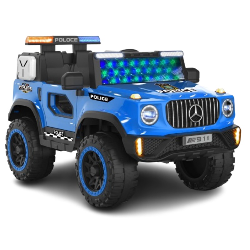 سيارة جيب كهربائية للأطفال بتصميم الشرطة 4×4 – بطارية 12 فولت