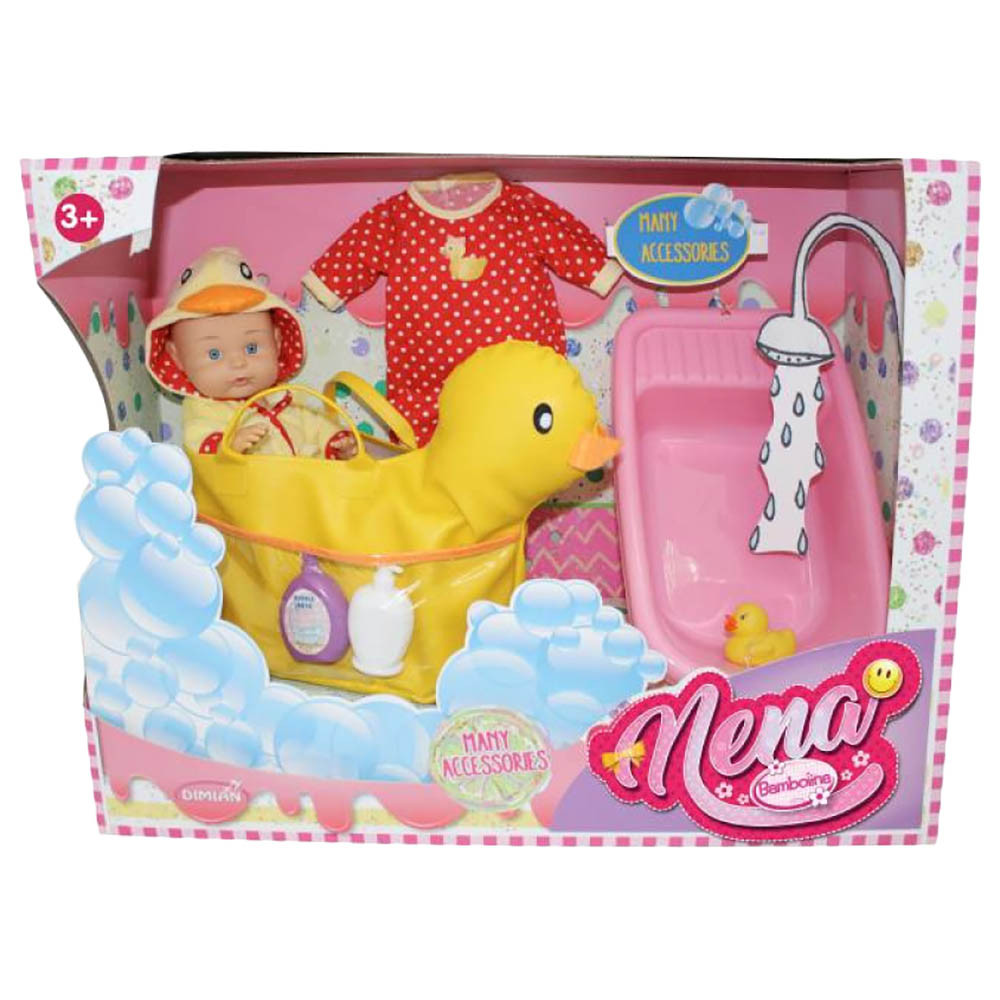 Bambolina 36Cm Baby Nena With Plastic Bag With Bat