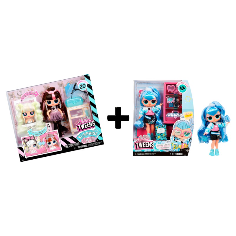 Bundle L. O. L. Surprise Tweens Surprise Swap Doll + Twins Elle Fly Doll