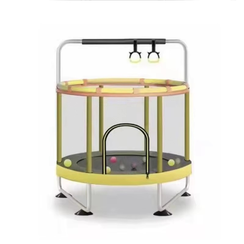 Dolphin Trampoline for Kids - 1. 4m with Round Legs - Yellow