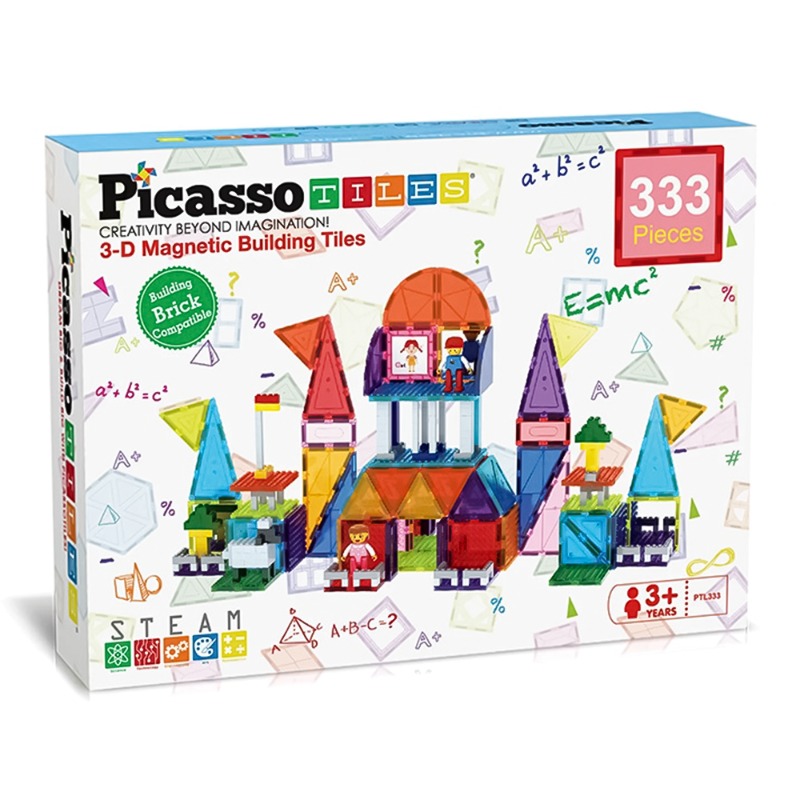 Picasso Tiles Magnetic Building Set - 333 Piece