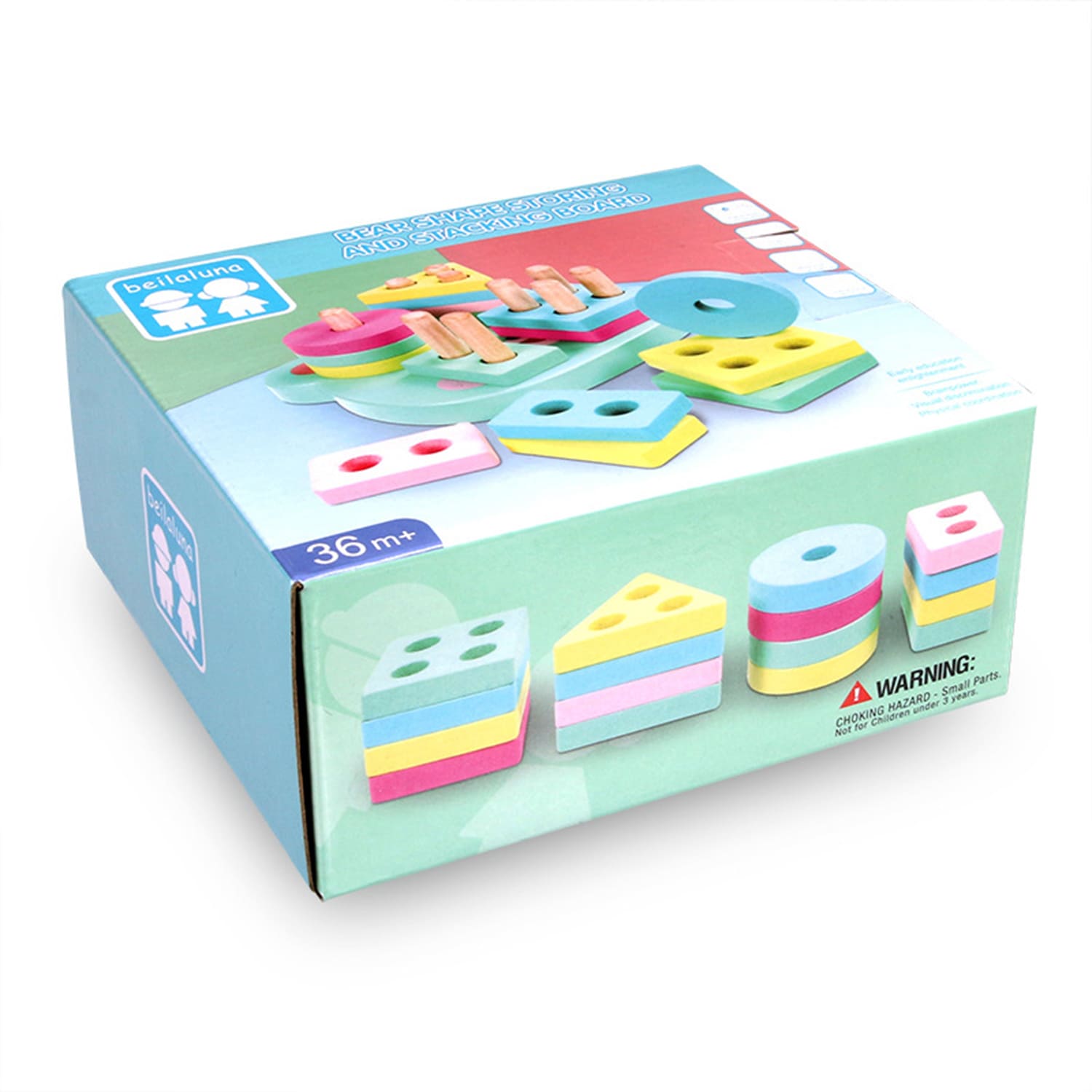 Beilaluna - Bear Shapes Sorting and Stacking Board