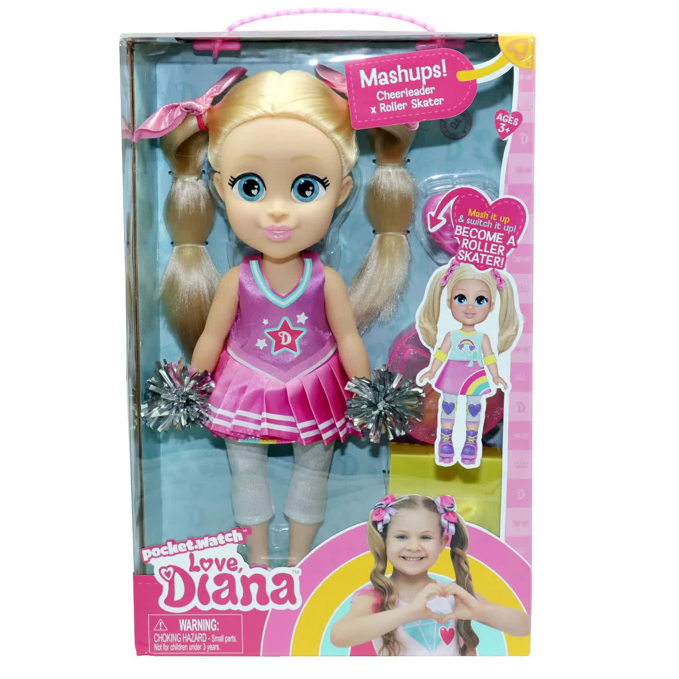 Love Diana Mash Up Cheerleader And Roller Skater - 13 inch