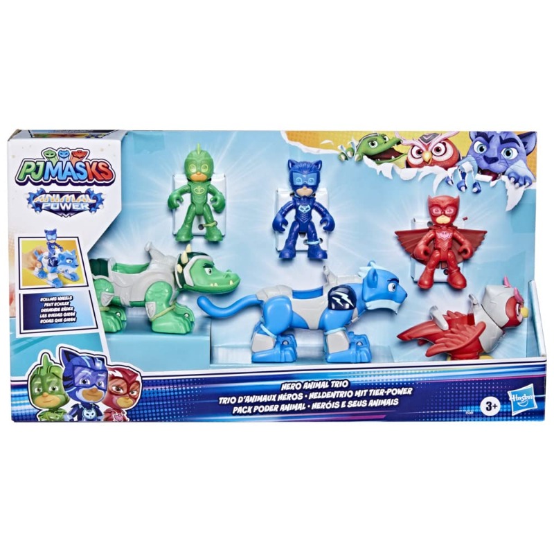 PJ Mask - Hero Animal Trio with 3 cars and action figures