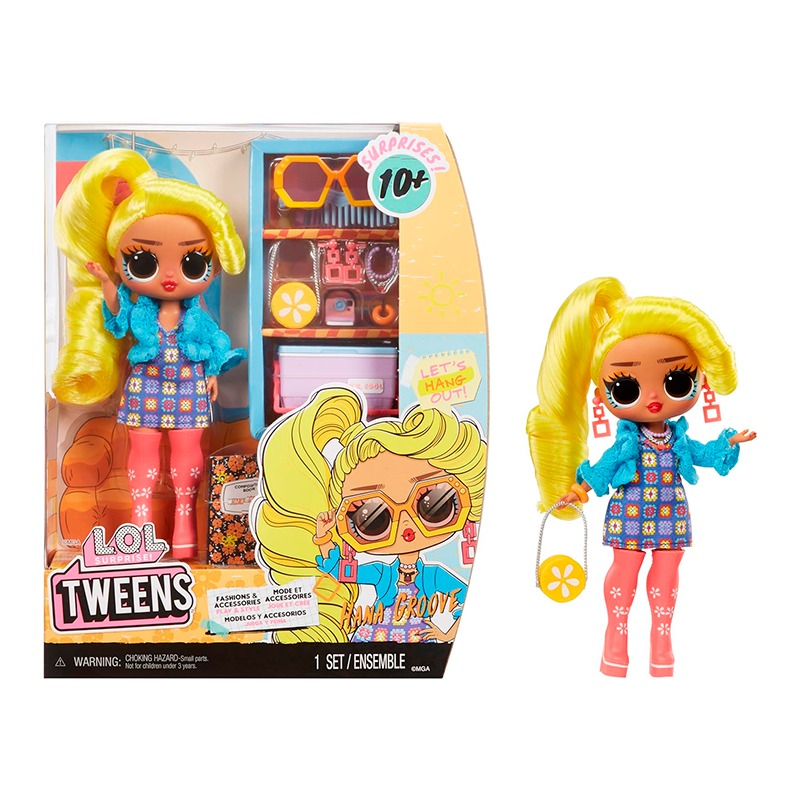 LOL Surprise Twins Fashion Hannah Groove Doll with 10 Surprises