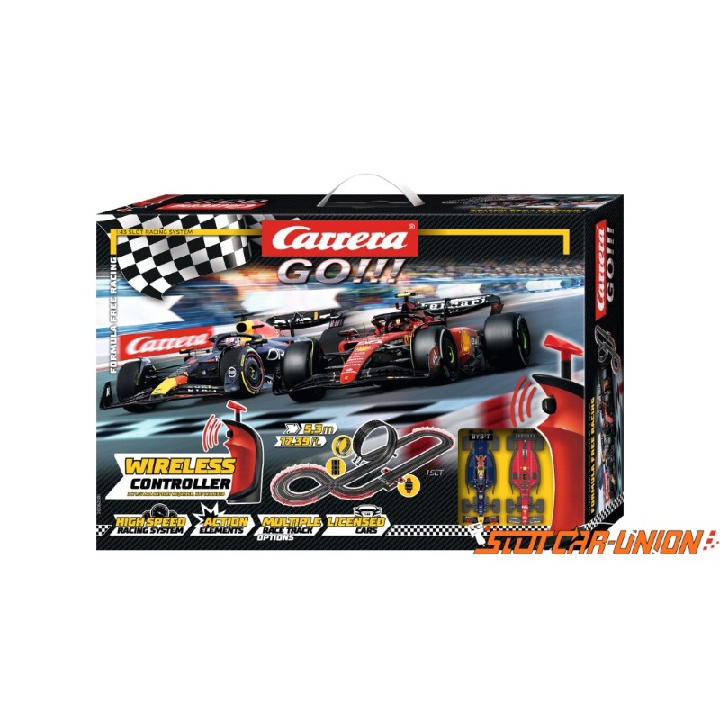Carrera GO!!! Formula Free Racing Wireless 5. 3M Slot Car Racing Set