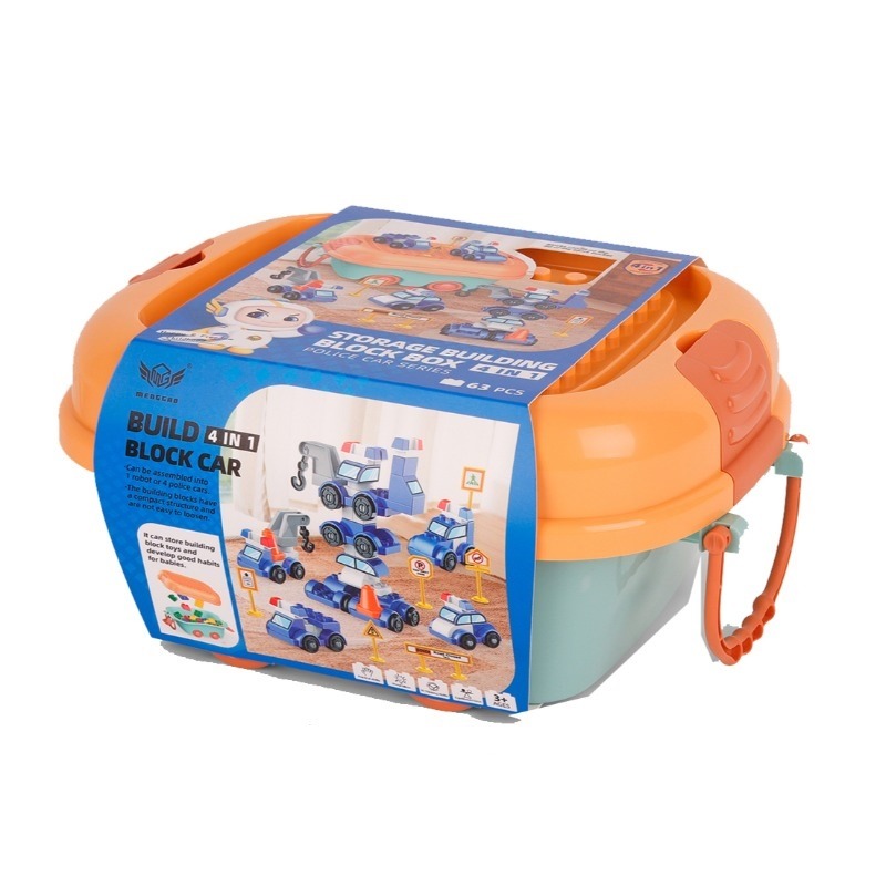 Menggad Police Vehicles Building Blocks Set - 63pcs