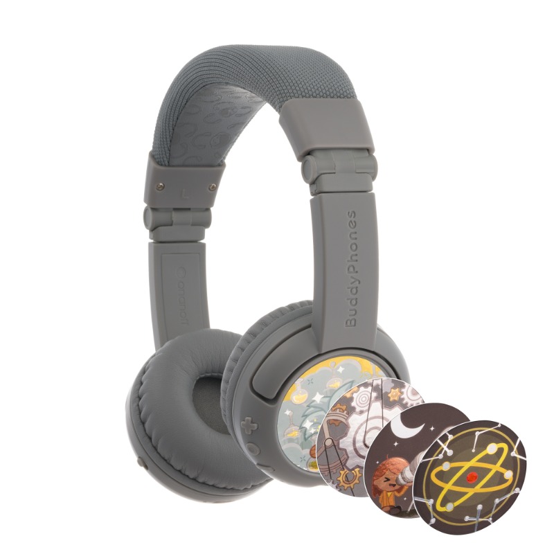 Buddyphones Play Plus Wireless Headphones - Gray