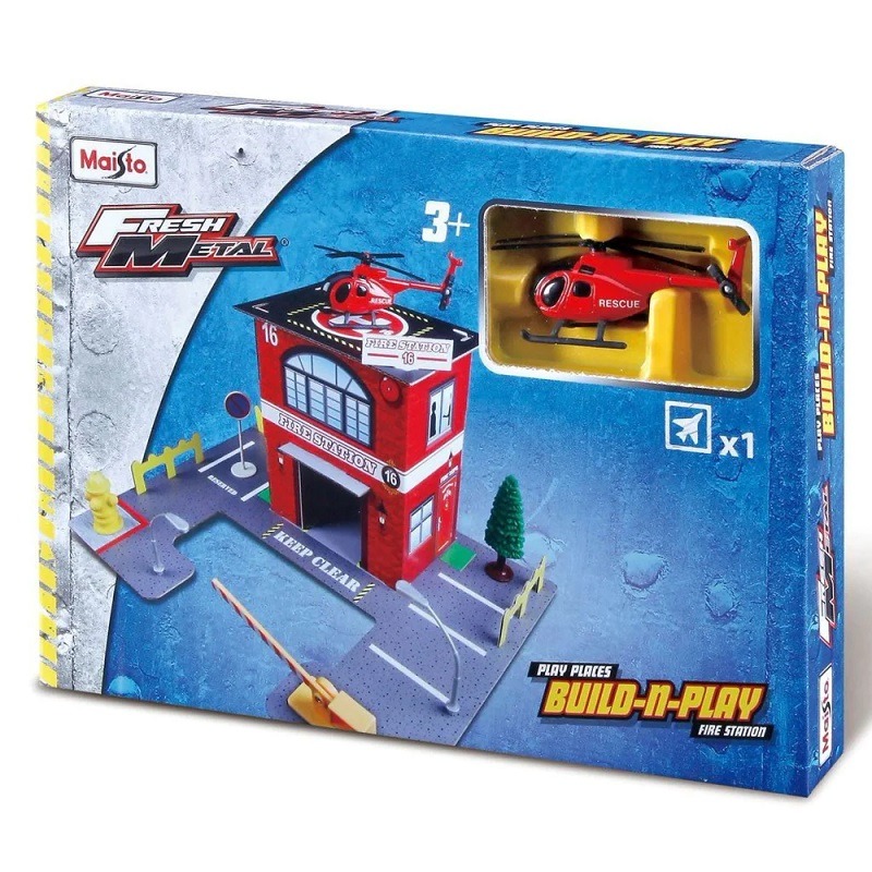 Maisto Fresh Metal Build And Play Fire Station