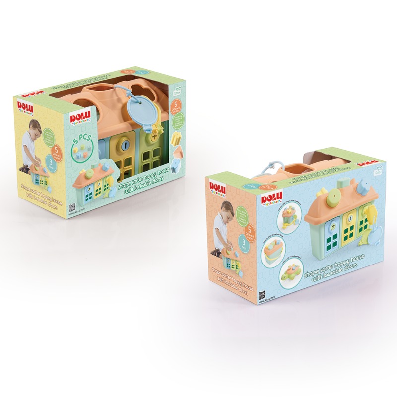 Dolu Shape Sorter House Lockable Door For Kids