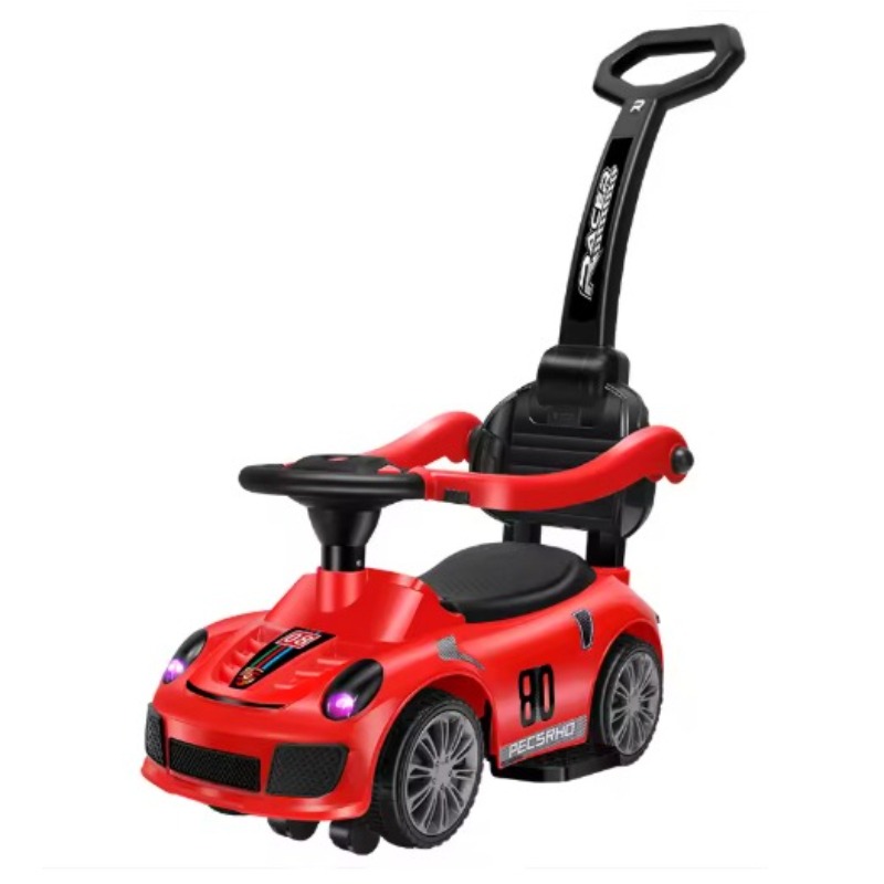 Tobbi Kids Ride on Push Car With Music and Handle - Red