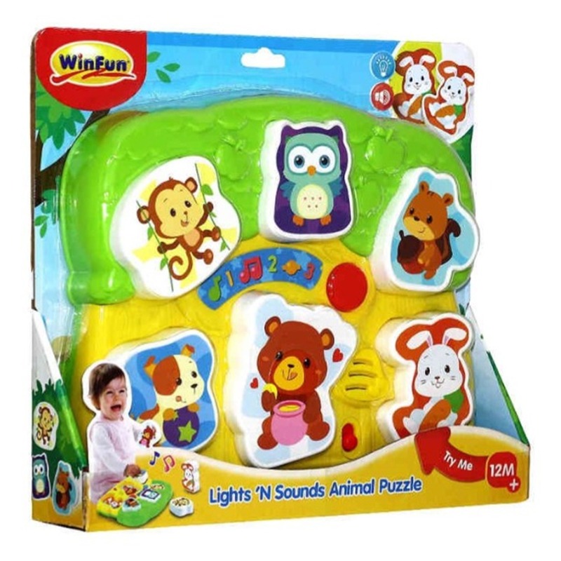 Win Fun Lights and Sounds Animal Puzzle