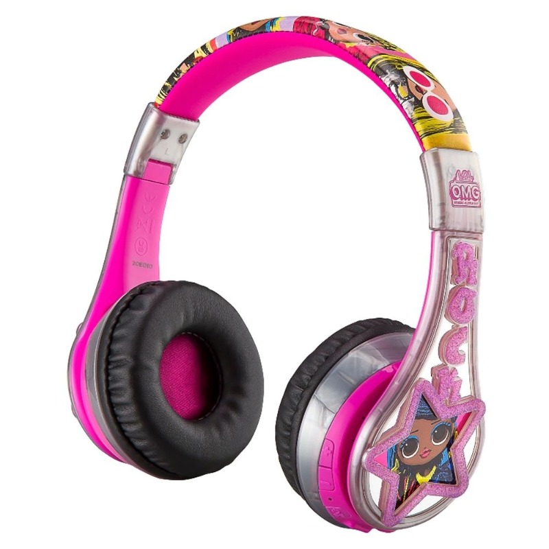 Kid Designs - Lol Surprise Kid Safe Wireless Bluetooth Headphone - Pink