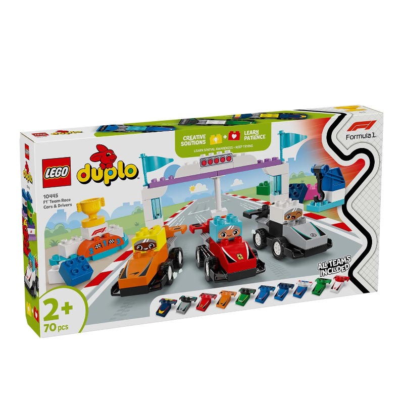 Lego Duplo Town Team Race Cars And Drivers Building Toy
