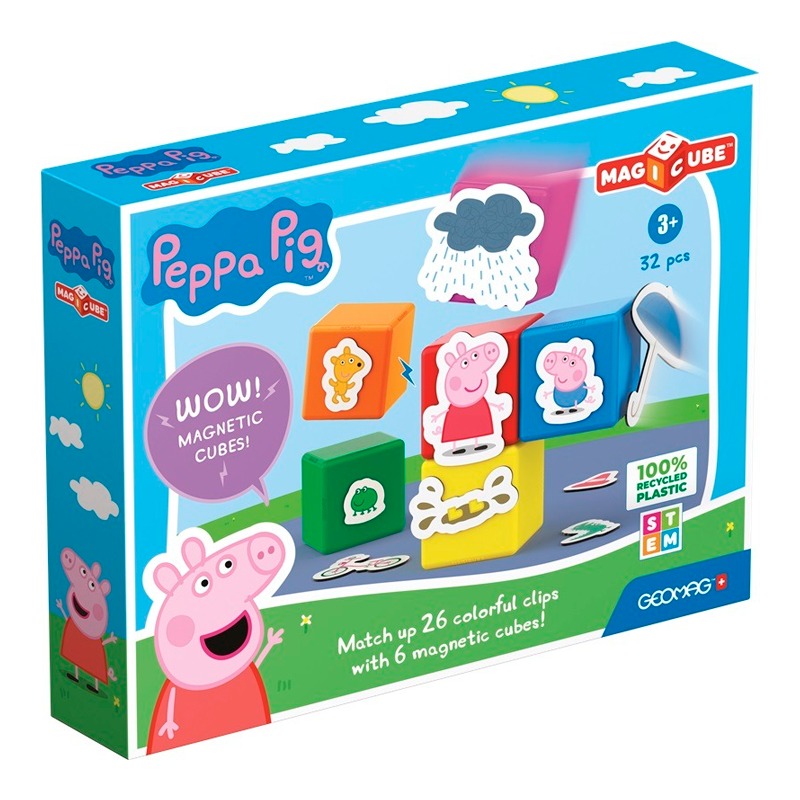 Geomag Magicube Peppa Pig Colors And Clips - 32 Pcs