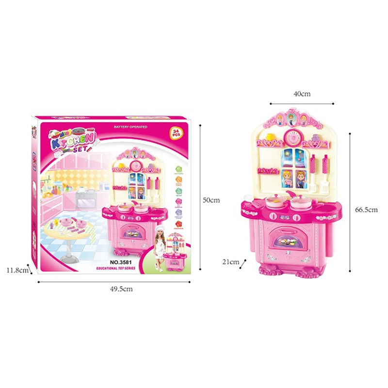Kitchen Set Table - Pink