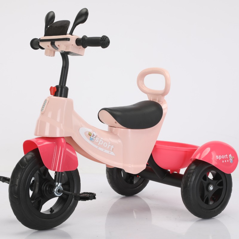 First Step Children Pedal Tricycles Double Handle Bars 3 Wheels