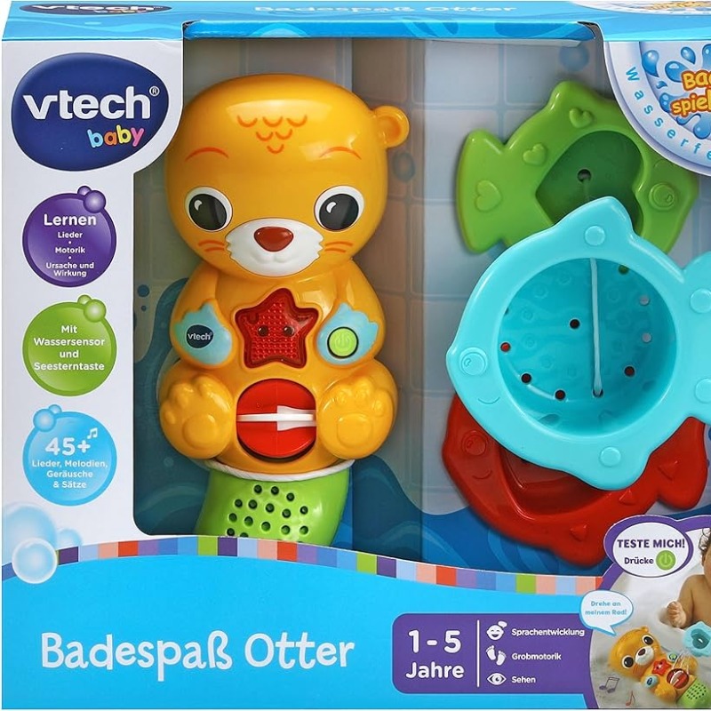 VTech Splashing Fun Otter Bath Toy for Kids with Lights and Music