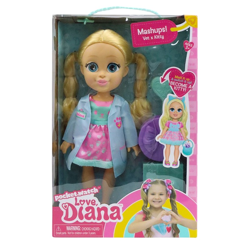 Love Diana Mashup Vet Kitty S3 Doll - 13 Inch