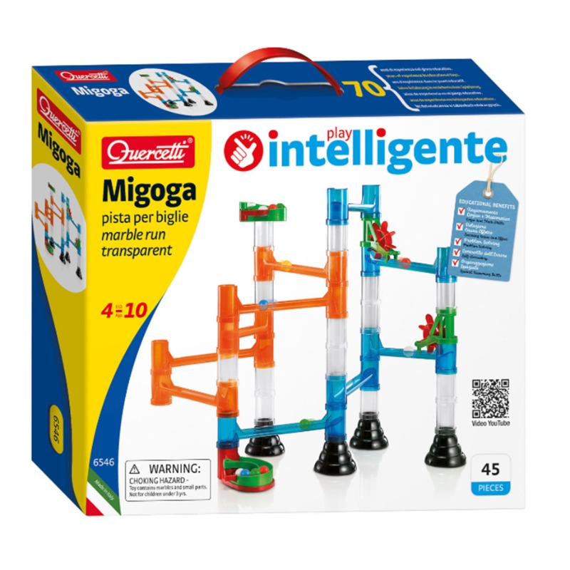 Quercetti Mijoga Clear Marble Path - 45 Pieces