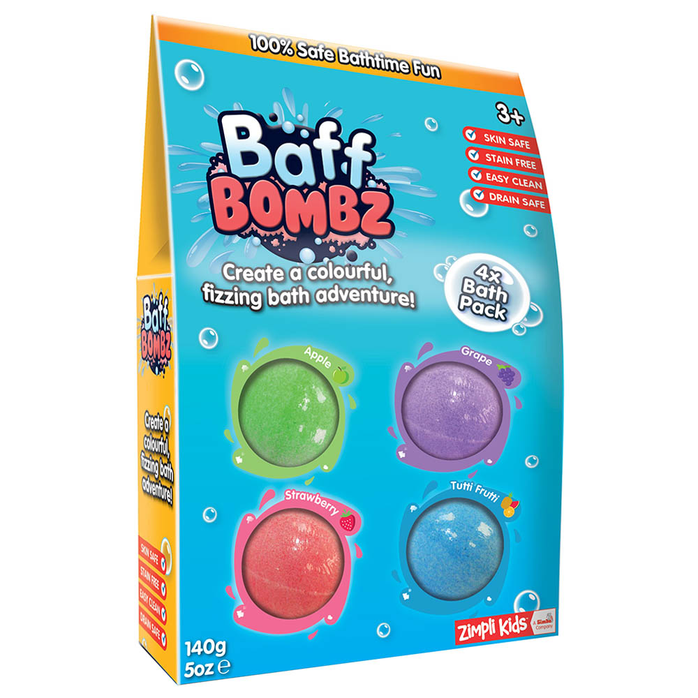 Zimpli Kids Pack of 4 Baff Bombz 35g