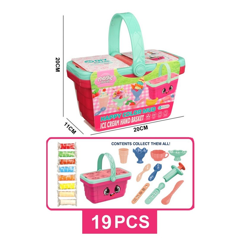 Magic Dough Ice Cream Series 19 Pcs