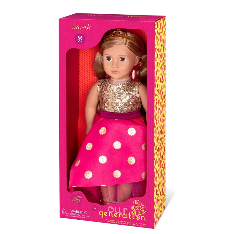 Our Generation - Sarah Fashion Doll With Long Festive Dress 18inch