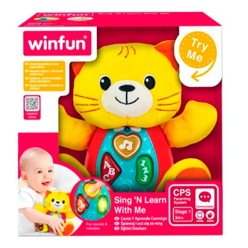 Win Fun Sing N Learn With Me Kelsey Cat - Assorted