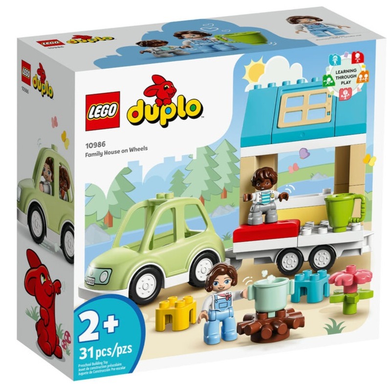 LEGO DUPLO Town Family House On Wheels Building Toy Set - 31 Pcs 10986