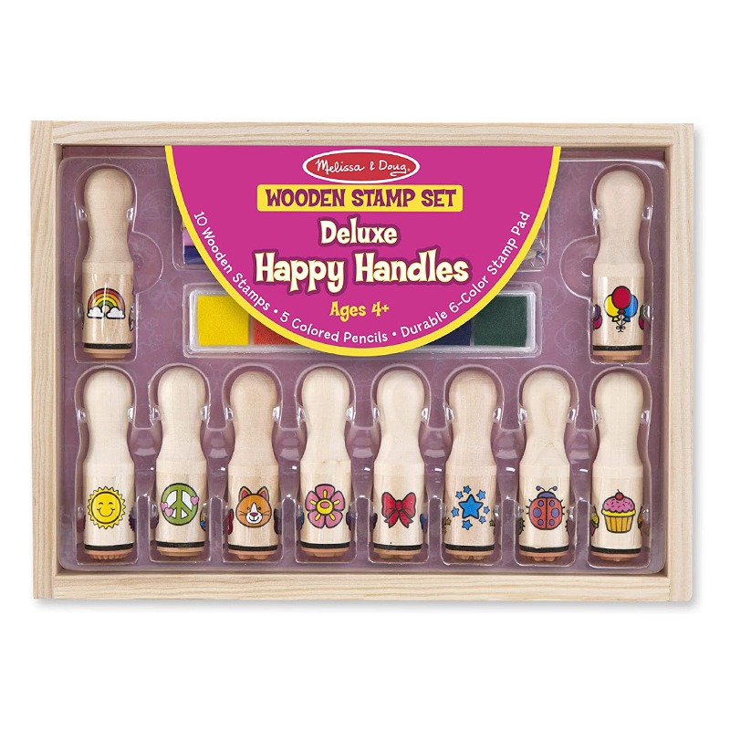 Melissa And Doug Deluxe Happy Handle Stamp Set