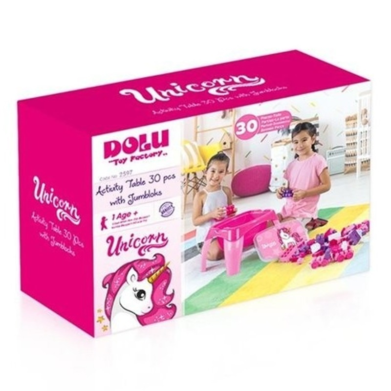 Dolu - Unicorn Activity Table With 30 pcs