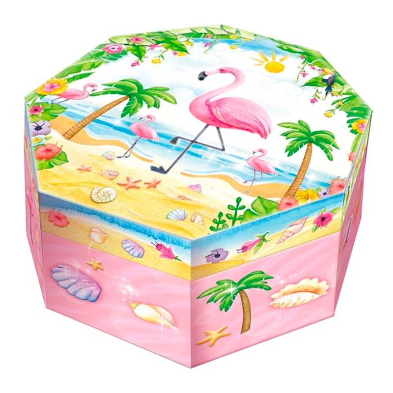 Flamingo Printed Musical Jewelry Box
