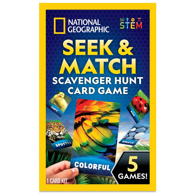 National Geographic Seek And Match Scavenger Hunt Card Game