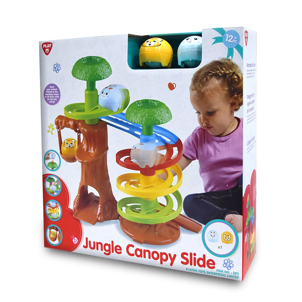 Play Go Jungle Canopy Slide Tree House 2 Pcs