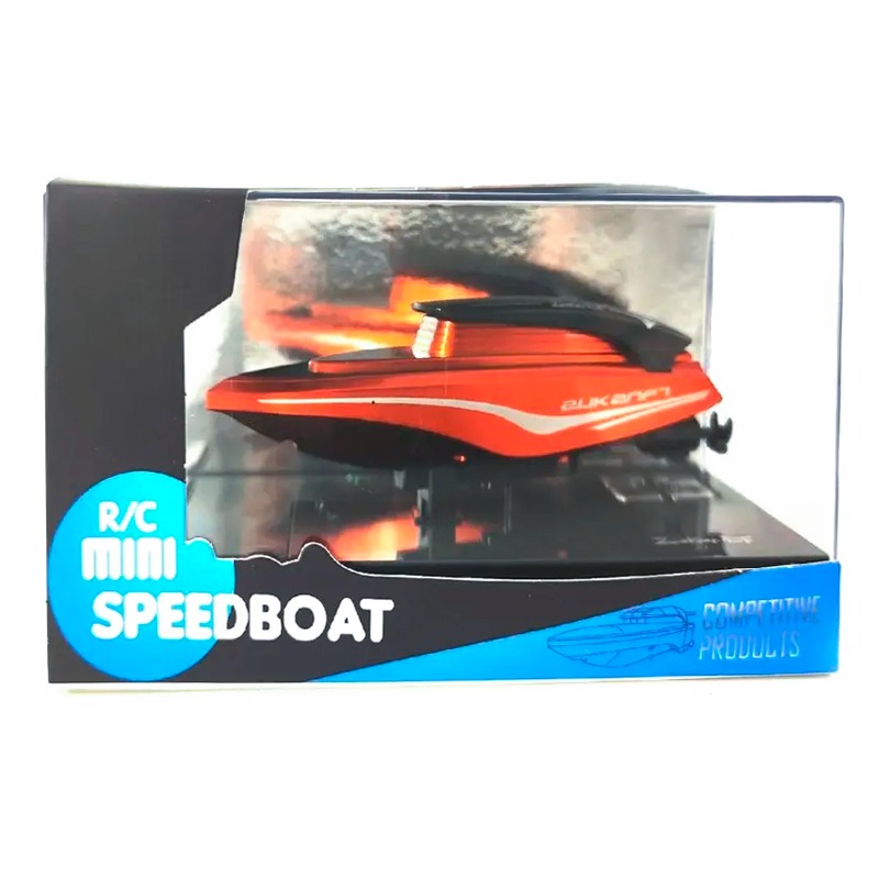 RC High Speed Boat With Light - Orange