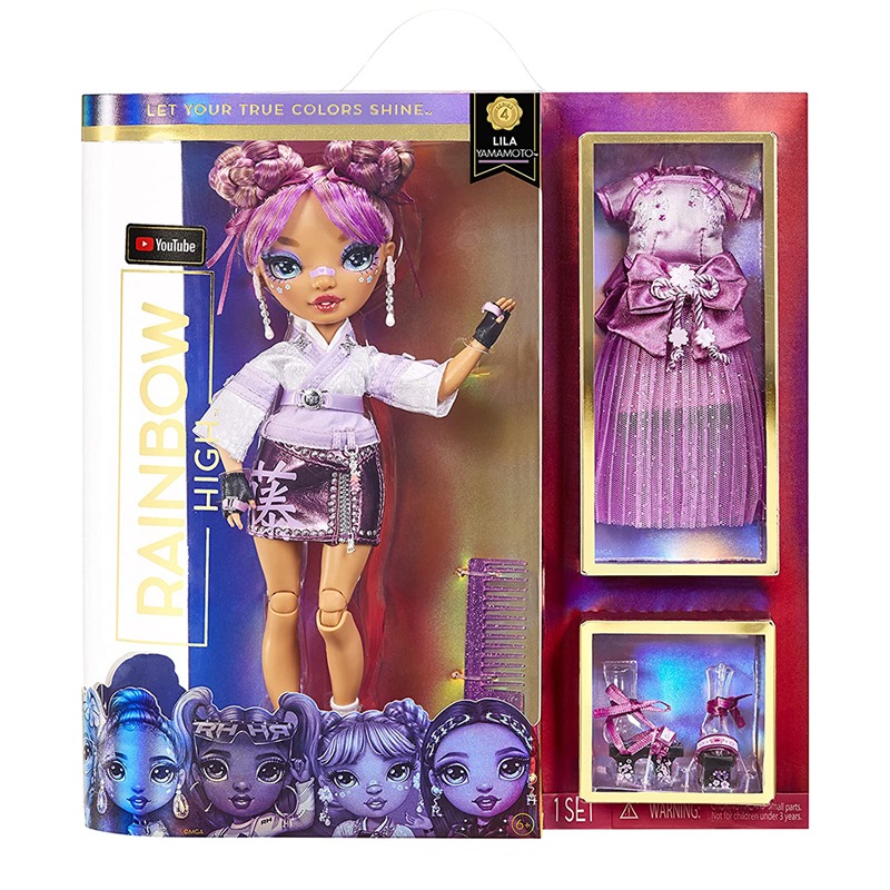 Rainbow High Fashion Doll Lila Yamamoto Mauve Purple Series 4