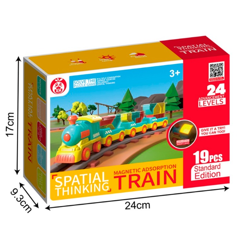 Spatial Thinking Magnetic Adsorption Train Set