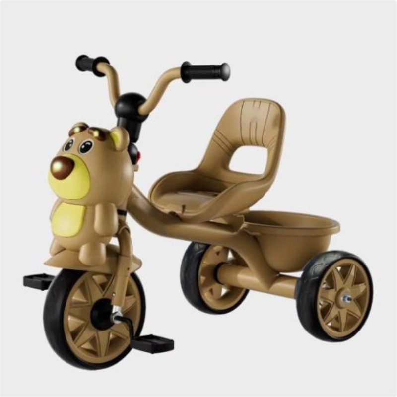 TOBBI Kids Tricycle with Light & Music – Beige