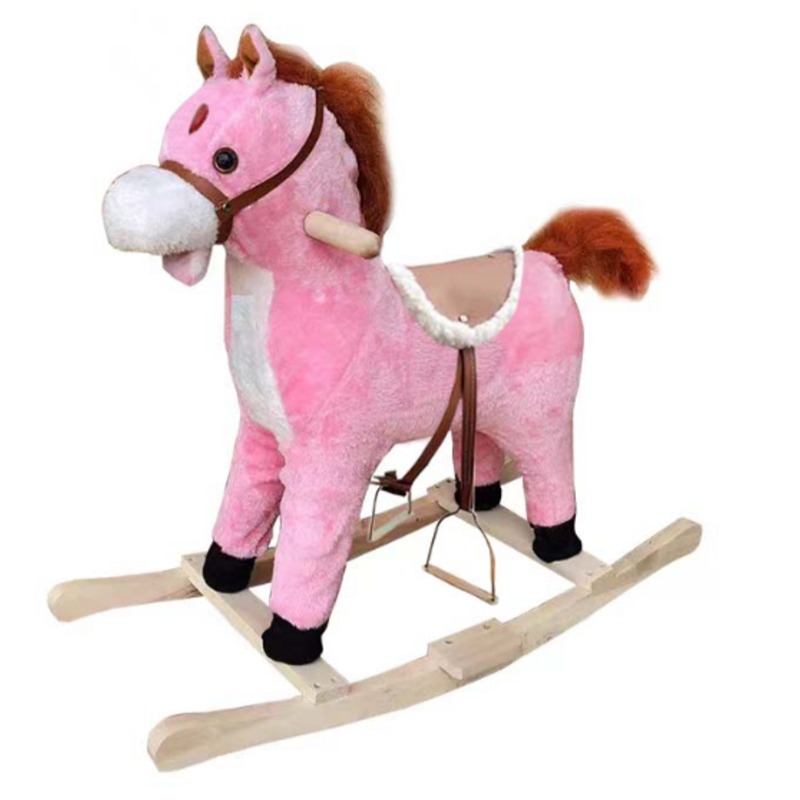 Wooden Rocking Horse Small Size - Pink