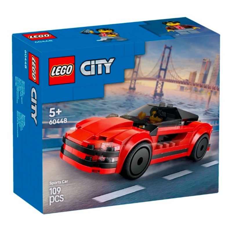 Lego City Red Sports Car Supercar Toy Vehicle Set 60448