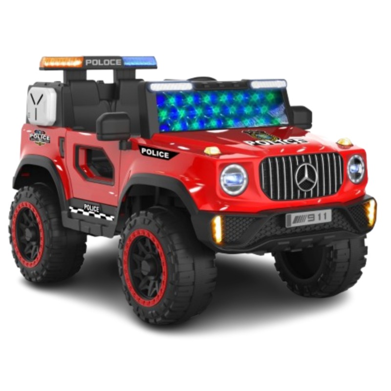 سيارة جيب كهربائية للأطفال بتصميم الشرطة 4×4 – بطارية 12 فولت