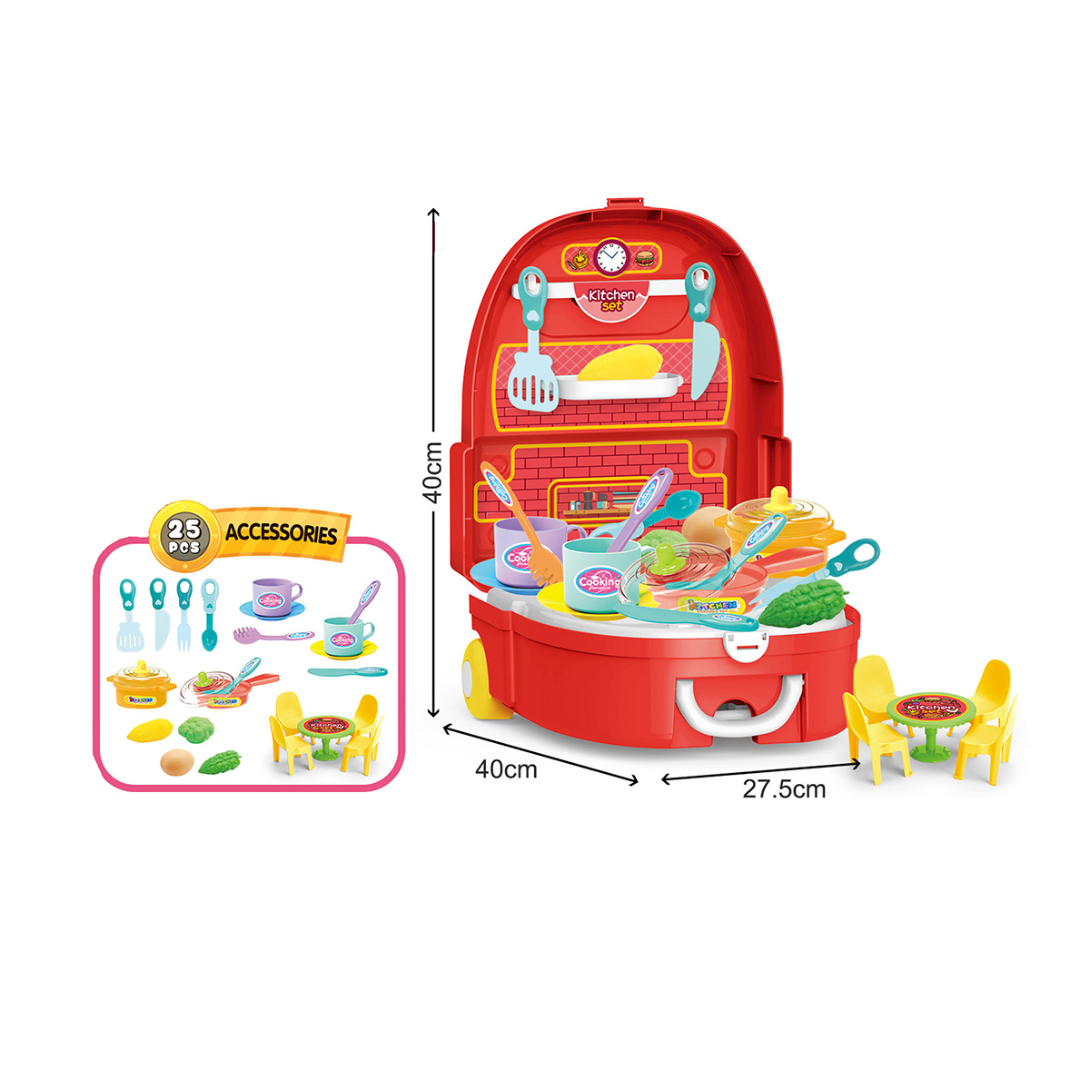 Kitchen Backpack Set - 25 Pieces