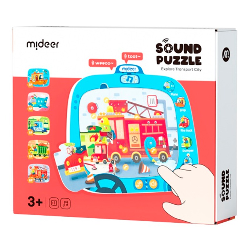 Mideer Level Up Sound Puzzle-Explore Transport City