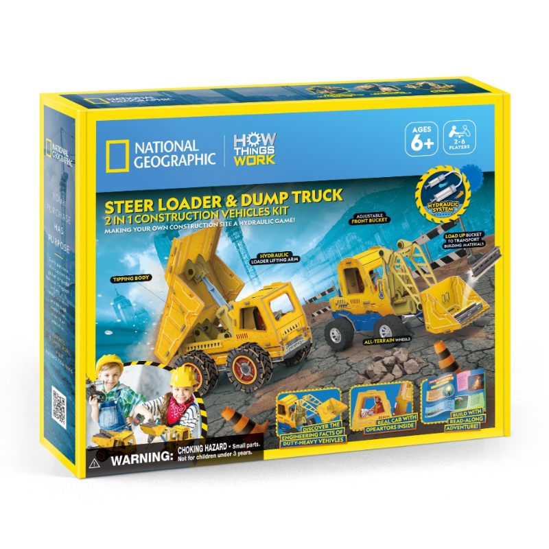 National Geographic How Things Works Steer Loader And Dump Truck