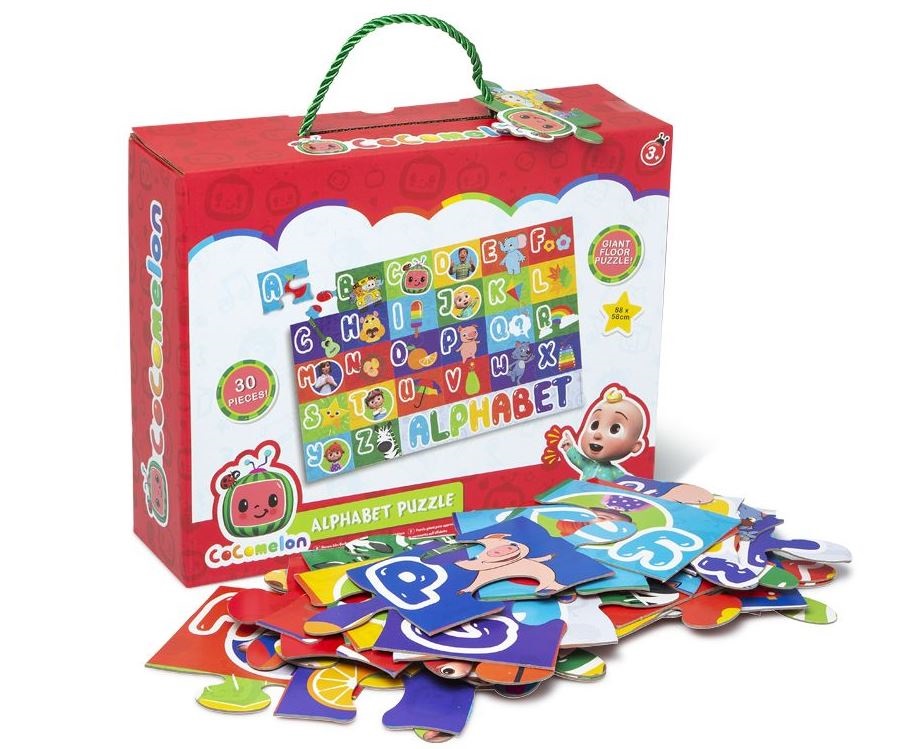Puzzle Géant Alphabet Cocomelon – 30 Pièces, 88x58 Cm – Apprentissage Ludique Dès 3 Ans