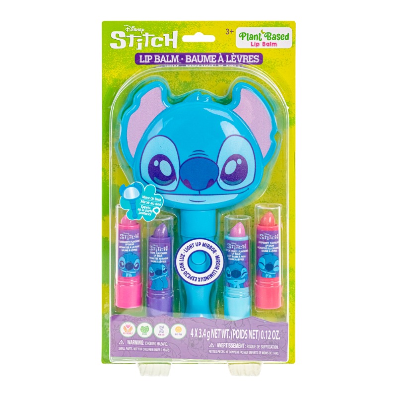 Stitch Lip Balm with Light-Up Mirror