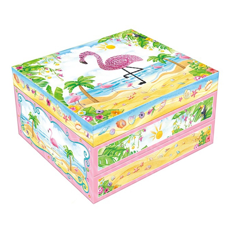 Stamps And Stickers Set Box - Flamingo