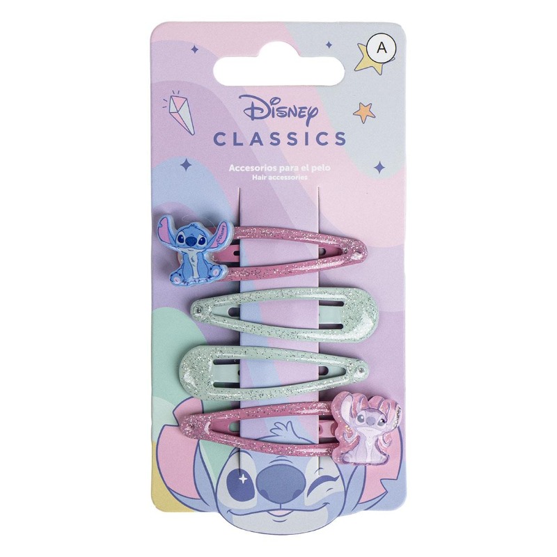 Disney Hair Clip Accessories Stitch For Kids - 4 Pcs