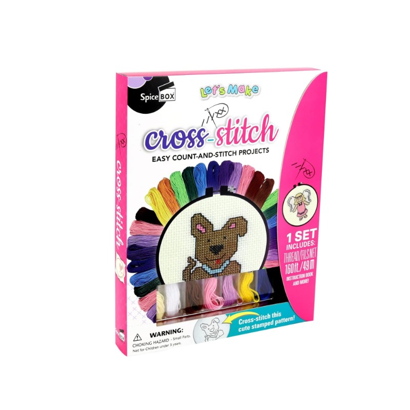 Spice Box Childrens Activity Kits Let's Make Cross Stitch