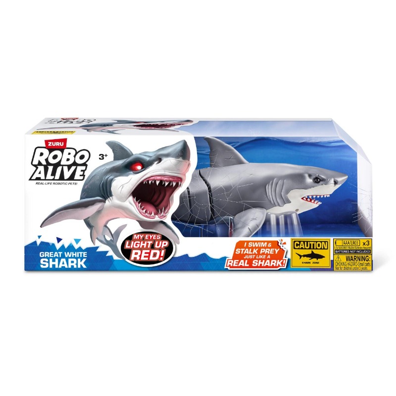 Robo Alive White Shark Attack